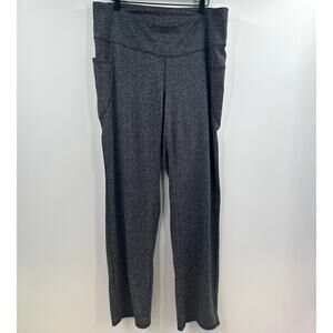 J. Jill Pull on Heathered Grey Stretch Wide Leg Pant Size Extra Large